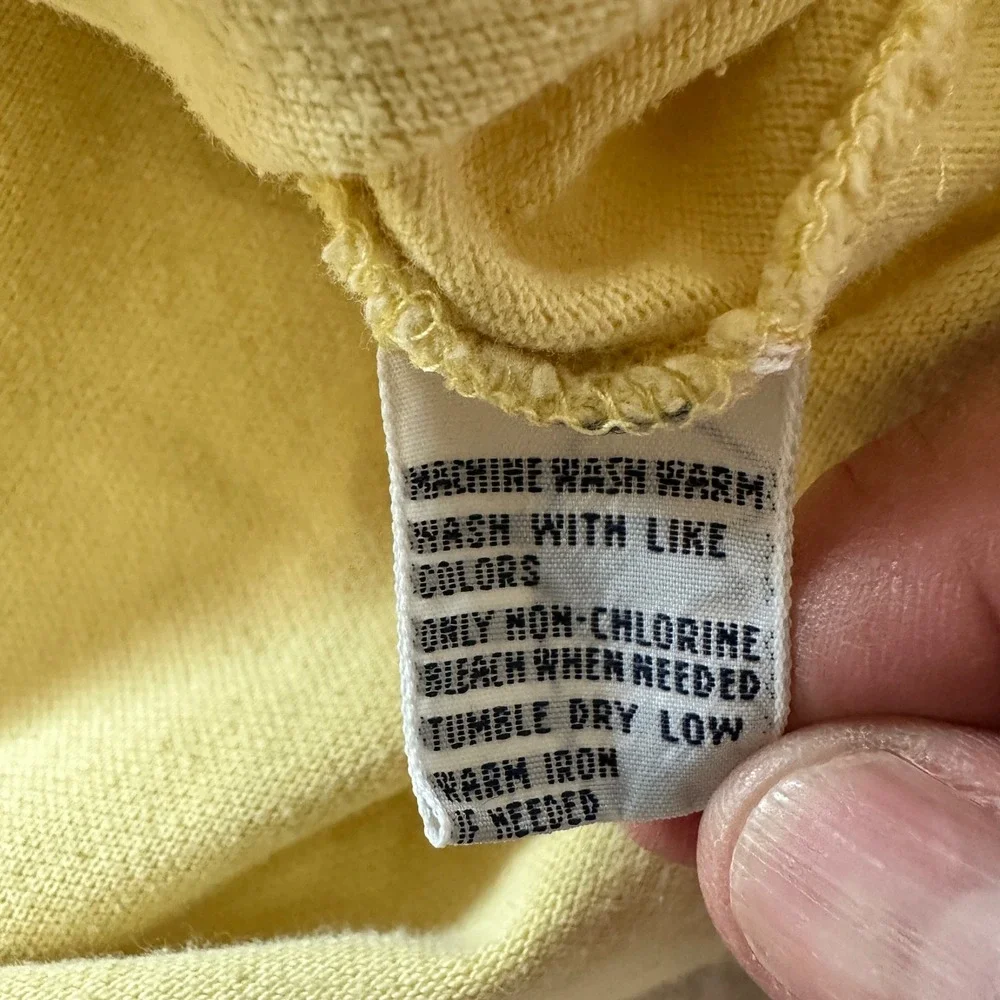 Polo Ralph Lauren Polo Mens L Yellow Short Sleeve Pique Cotton Old Money Preppy